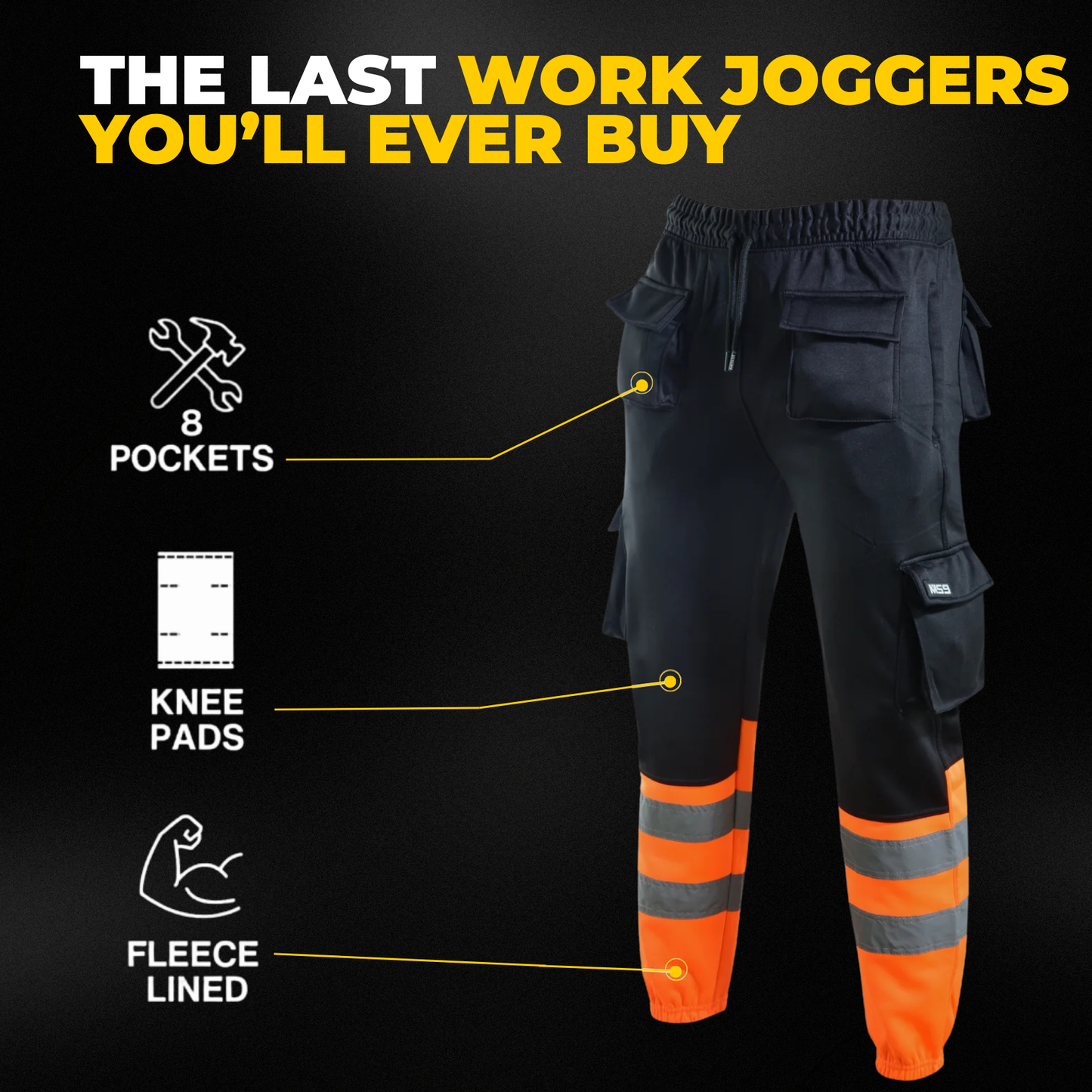 LUNOVA™ Ultra-Stretch Regular Fit Work Cargo Joggers