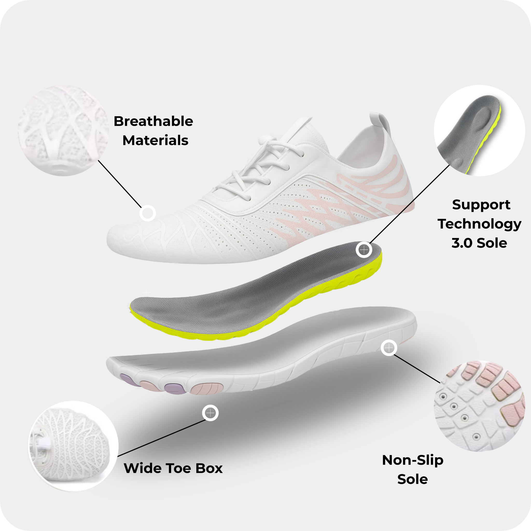 Lissia - Breathable, non-slip barefoot shoes for women