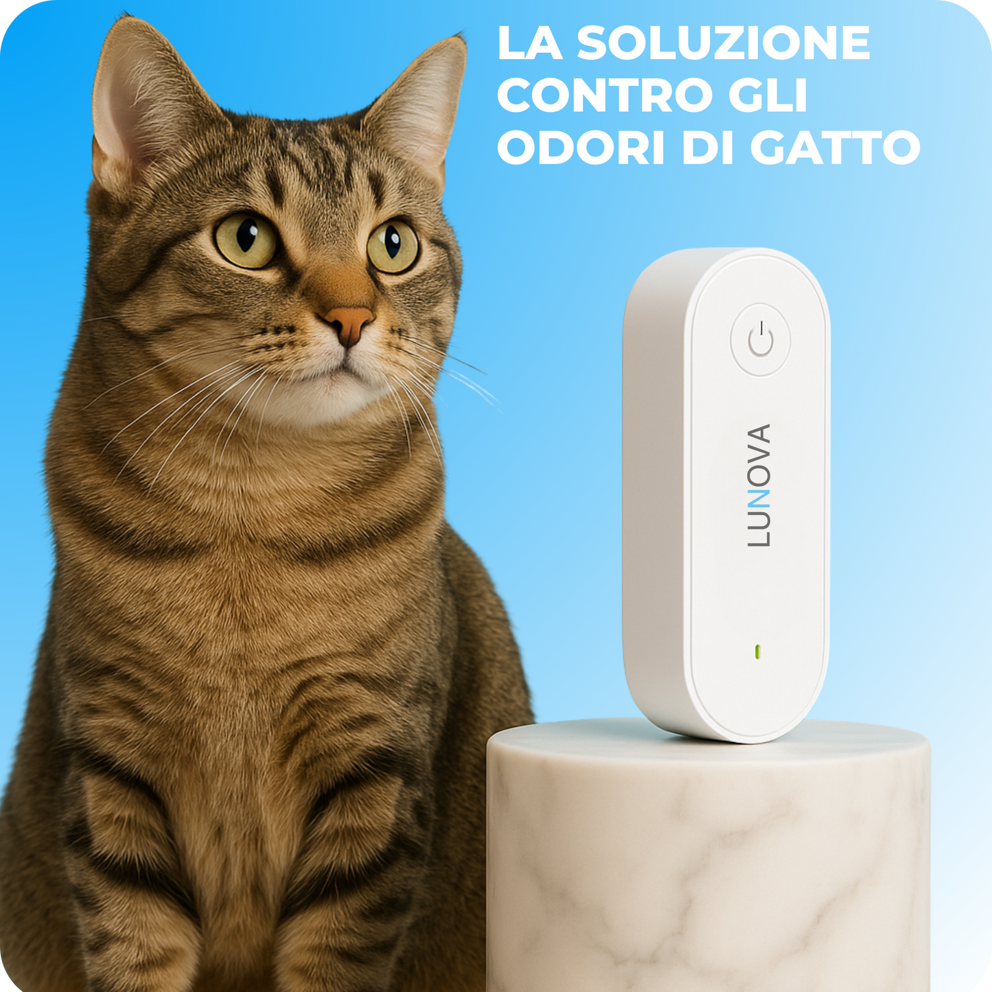Purificatore d’aria per gatti, odori e lettiera