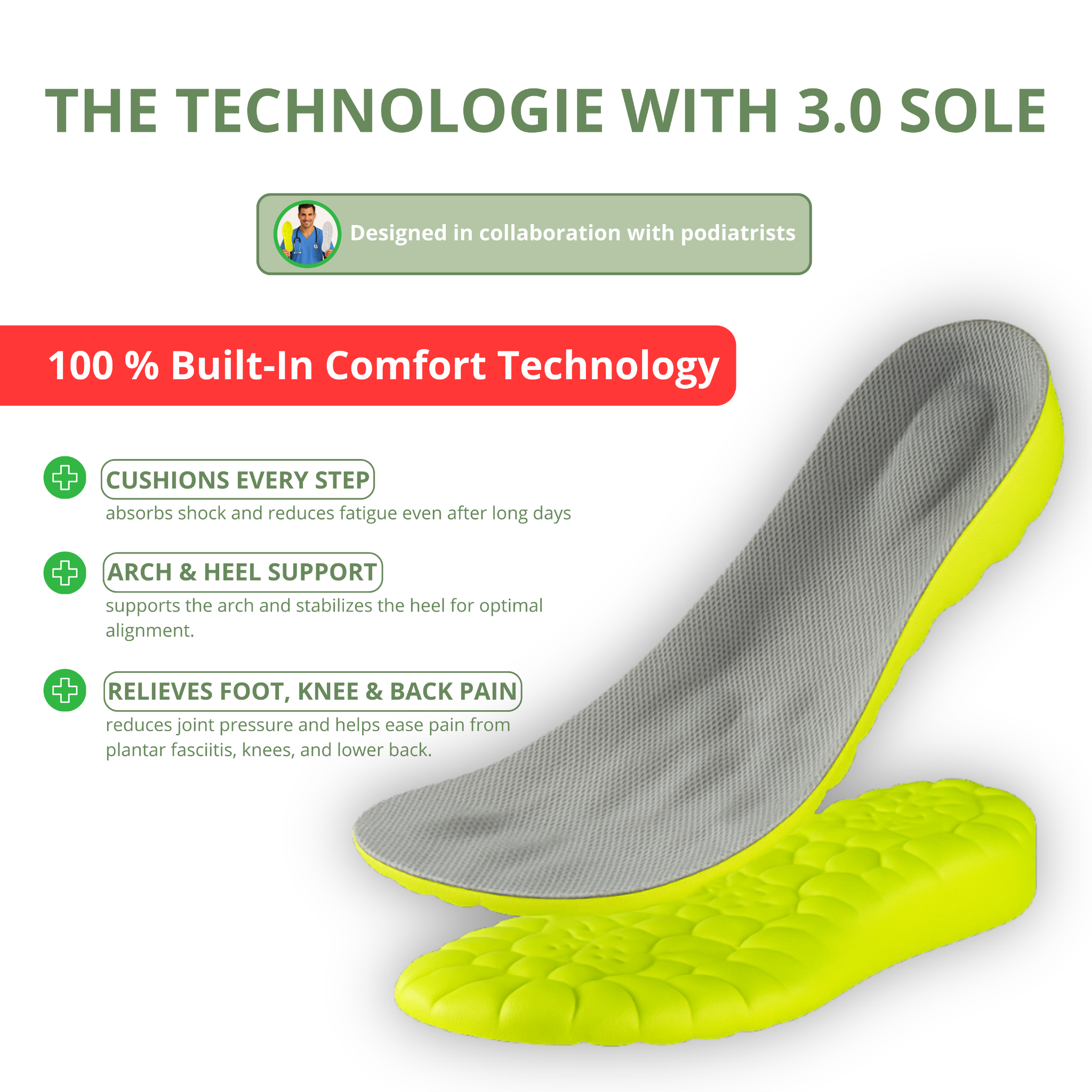 Zarena – Relieves heels, knees, and back with style