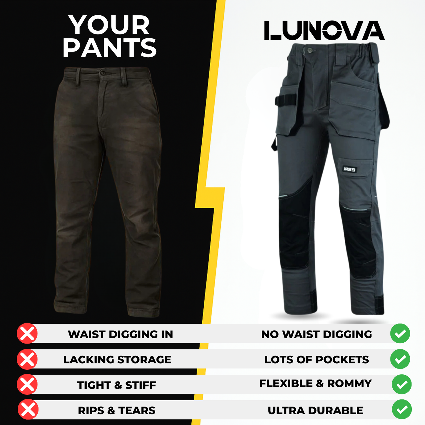 LUNOVA™  Ultra-Stretch Pro Work Cargo Trousers