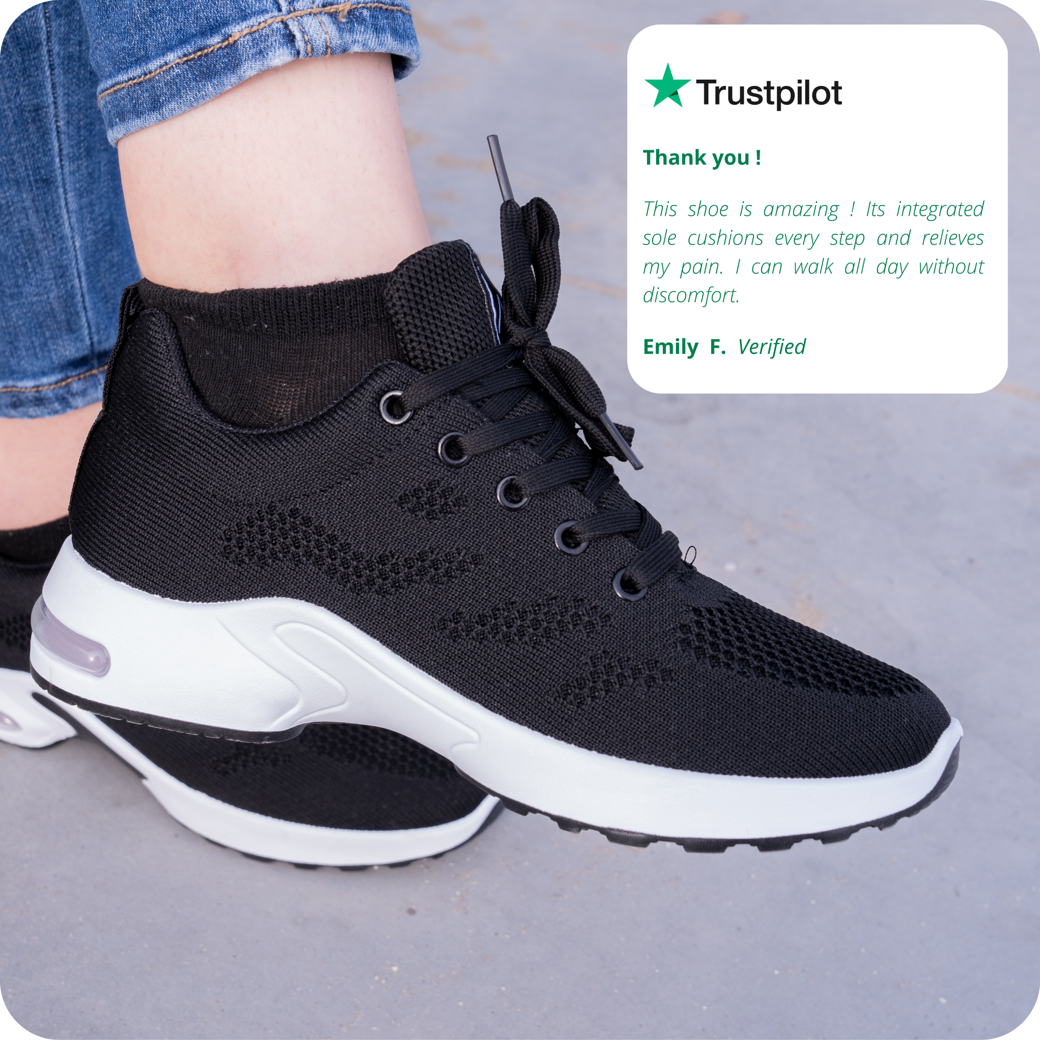 Zarena – Relieves heels, knees, and back with style